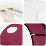 vidaXL Lit haut pour enfants avec rangement Blanc et rouge