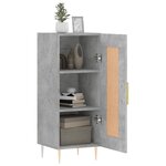 vidaXL Buffet Gris béton 34 5x34x90 cm Bois d'ingénierie