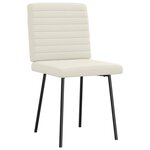 vidaXL Chaises à manger lot de 4 Crème Velours