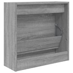 vidaXL Armoire à chaussures sonoma gris 60x21x57 cm bois d'ingénierie
