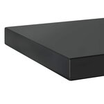 vidaXL Étagères murales 2 Pièces 50x23 5x3 cm noir acier inoxydable