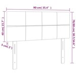 vidaXL Tête de lit Rose 90x5x78/88 cm Velours