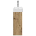 vidaXL Meuble de salle de bain avec robinet Chêne artisanal