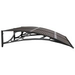 vidaXL Auvent de porte Noir 150x100 cm Polycarbonate