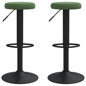 vidaXL Tabourets de bar lot de 2 vert foncé velours