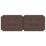 vidaXL Coussin de tête de lit Zadar marron 140 cm similicuir
