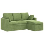 vidaXL Canapé Vert clair 198 x 134 x 80 cm Velours