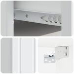 vidaXL Cabinet de chevet mural avec tiroir Blanc 49 x 34 5 x 24 cm