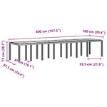 vidaXL Ensemble de salle à manger de jardin avec coussins 17 pc PP