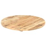 vidaXL Dessus de table Bois de manguier solide Rond 25-27 mm 80 cm