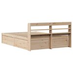 vidaXL Cadre de lit avec tête de lit 140x200 cm bois de pin massif