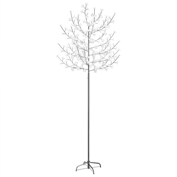 vidaXL Sapin de Noël 220 LED blanc froid Cerisier en fleurs 220 cm