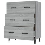 vidaXL Buffet sonoma gris 69 5x34x90 cm bois d'ingénierie