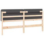 vidaXL Tête de lit capitonnée Brun et gris foncé 200 cm Pin massif