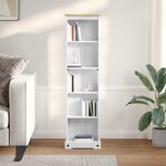 vidaXL Bibliothèque Blanc 46 x 20 x 170 cm Pin massif