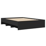 vidaXL Cadre de lit sans matelas noir 120x200 cm