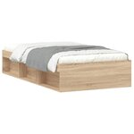 vidaXL Cadre de lit chêne sonoma 90x190 cm