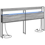 vidaXL Tête de lit de rangement Sonoma gris 200 cm Bois d'ingénierie