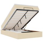 vidaXL Cadre de lit ottoman avec matelas crème 120x190 cm tissu