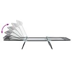 vidaXL Chaise longue pliante Gris 182 x 55 x 85 5 cm Textilène