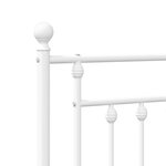vidaXL Tête de lit métal blanc 160 cm