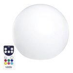 Boule lumineuse sans fil flottante led bobby c40 multicolore polyéthylène d40cm