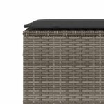 vidaXL Banc de jardin avec coussin gris 110x30x40 5 cm résine tressée