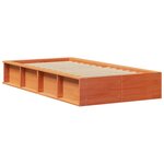 vidaXL Cadre de lit Cire marron 90 x 200 cm Bois de pin massif