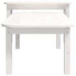 vidaXL Ensemble de tables basses 2 Pièces Blanc Bois massif de pin