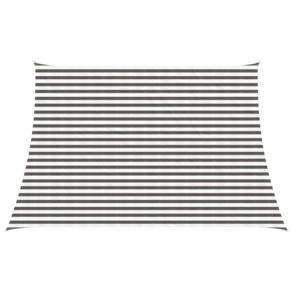 vidaXL Voile d'ombre 3 / 4 x 3 m HDPE Rectangulaire Gris clair et blanc