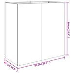 vidaXL Jardinière 40x80x80 cm acier corten