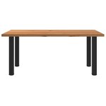 vidaXL Table à manger marron clair bois de chêne massif rectangulaire