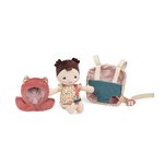 Poupee Jeanne et porte bebe - Poupee en tissu