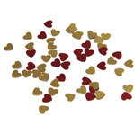 Sequins coeur rouge et doré 20 g