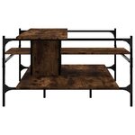vidaXL Table basse chêne fumé 100x100x48 5 cm bois d'ingénierie