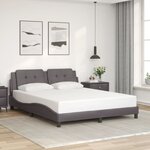 vidaXL Cadre de lit sans matelas gris 160x200 cm similicuir