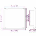 vidaXL Miroir de salle de bain LED Gris Sonoma 40 x 8 5 x 37 cm