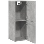 vidaXL Armoire de salle de bain suspendue gris béton bois d'ingénierie
