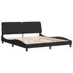 vidaXL Cadre de lit avec LED sans matelas noir 180x200 cm velours