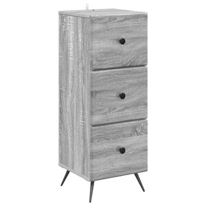 vidaXL Armoire à tiroirs Sonoma gris 33 x 34 5 x 90 cm