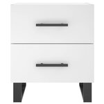 vidaXL Table de chevet blanc 40x35x47 5 cm bois d’ingénierie