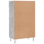 vidaXL Armoire à chaussures gris béton 60x35x105 cm bois d'ingénierie