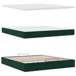 VidaXL Cadre de lit ottoman avec matelas vert foncé 160x200 cm velours