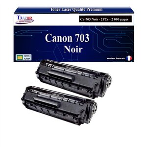 T3AZUR - 2x Toners compatibles avec Canon FX10 / FX9 / 703 pour Canon MF-4320D  MF-4330D  MF-4340D  MF-4350D Noir - 2 000p