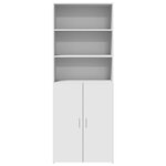 vidaXL Buffet haut blanc 70x42 5x185 cm bois d'ingénierie