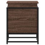 vidaXL Boîte de rangement avec couvercle chêne marron bois ingénierie