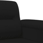 vidaXL Ensemble de canapés 3 Pièces avec coussins noir tissu microfibre