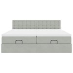 vidaXL Cadre de lit ottoman avec matelas gris clair 200x200 cm velours