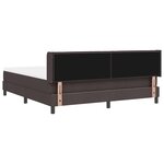 vidaXL Lit boxspring avec matelas Marron foncé 180 x 200 cm