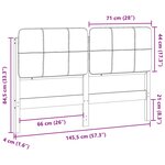 vidaXL Tête de lit capitonnée Brun et gris foncé 140 cm Pin massif